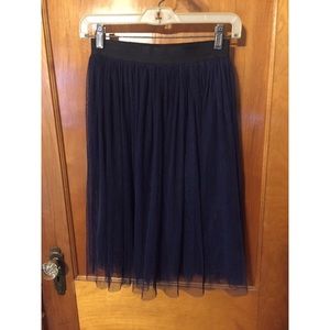 urban outfitters blue mesh skirt